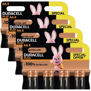 Duracell Plus 32 x AA erikoistarjouspakkaus