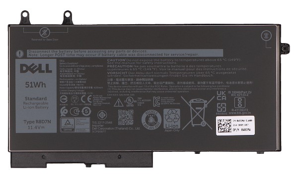 Precision Mobile Workstation 3550 Akku (3 kennoinen)